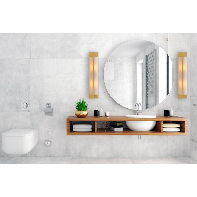 Savoy House Genry 1 Light Sconce, Warm Brass/Handmade Water