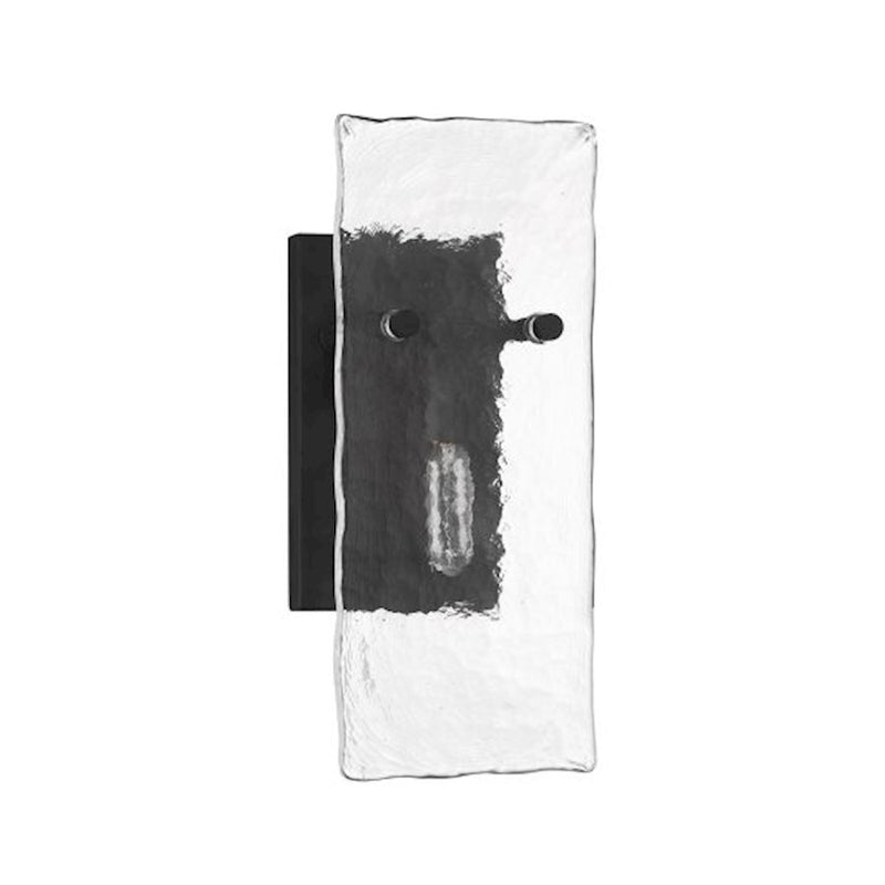 Savoy House Genry 1 Light Sconce, Matte Black/Handmade Water