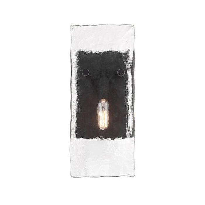 Savoy House Genry 1 Light Sconce, Matte Black/Handmade Water