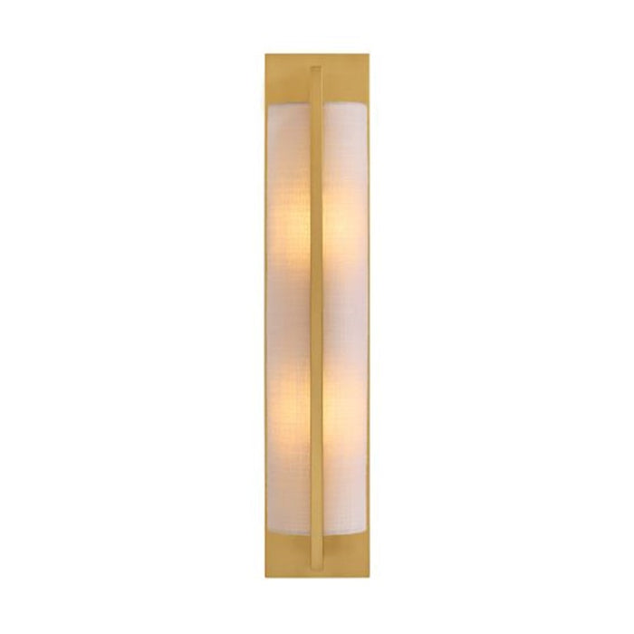 Savoy House Carver 2-Light Wall Sconce, Warm Brass