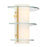 Savoy House Newell 2 Light Sconce, Warm Brass/Clear/White Opal