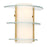 Savoy House Newell 2 Light Sconce, Warm Brass/Clear/White Opal