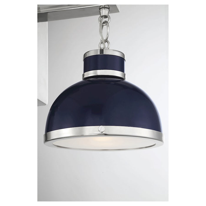Savoy House Corning 1Lt Wall Sconce, Navy/ Nickel
