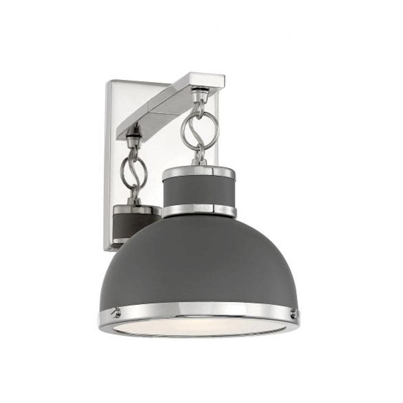 Savoy House Corning 1Lt Wall Sconce, Gray/ Nickel