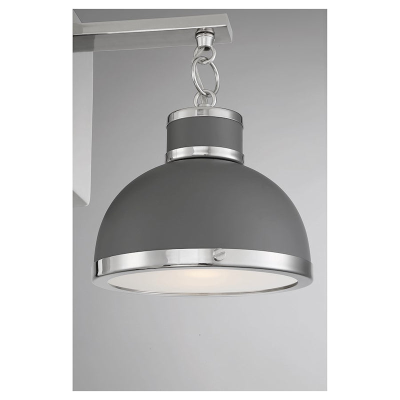 Savoy House Corning 1Lt Wall Sconce, Gray/ Nickel