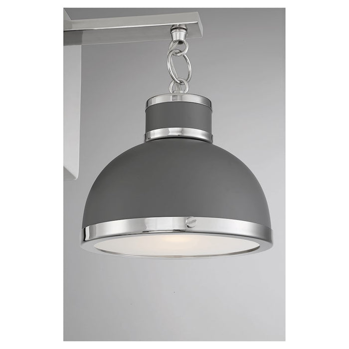 Savoy House Corning 1Lt Wall Sconce, Gray/ Nickel