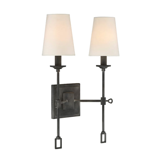 Savoy House Lorainne 2-Light Wall Sconce, Oxidized Black