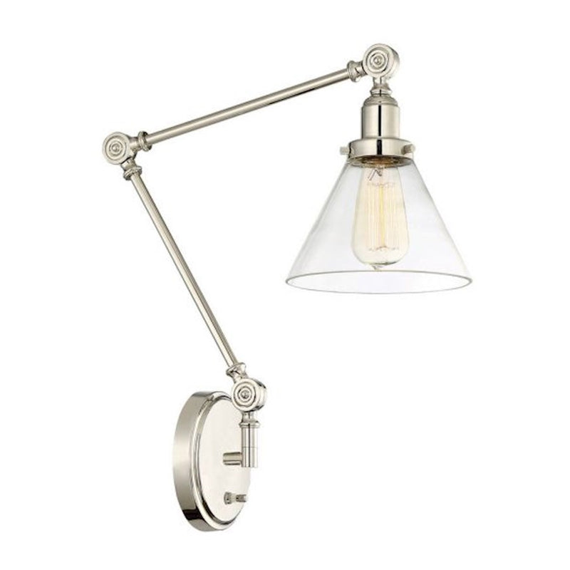 Savoy House Drake 1Lt Adjustable Wall Sconce, Nickel