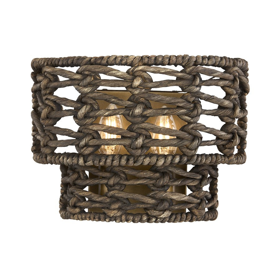 Savoy House Silencio 2 Lt Sconce, Riviera, Riviera Brass - 9-9285-2-220