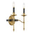 Savoy House Consulate 2 Light Sconce, Matte Black and Warm Brass