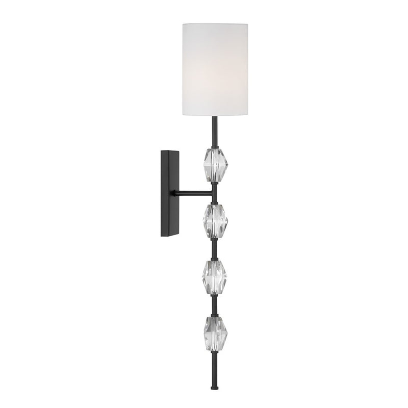 Savoy House Sebring 1 Lt Sconce, Matte Black
