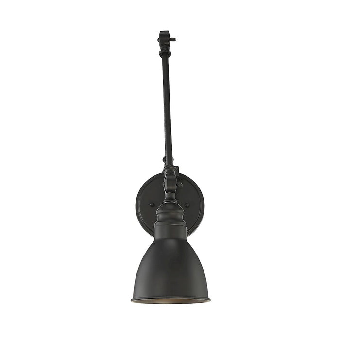 Savoy House Dakota 1-Light Adjustable Wall Sconce, Matte Black