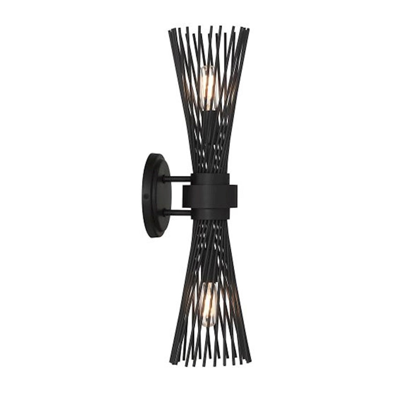 Savoy House Longfellow 2 Light Sconce, Matte Black