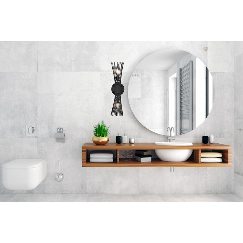 Savoy House Longfellow 2 Light Sconce, Matte Black