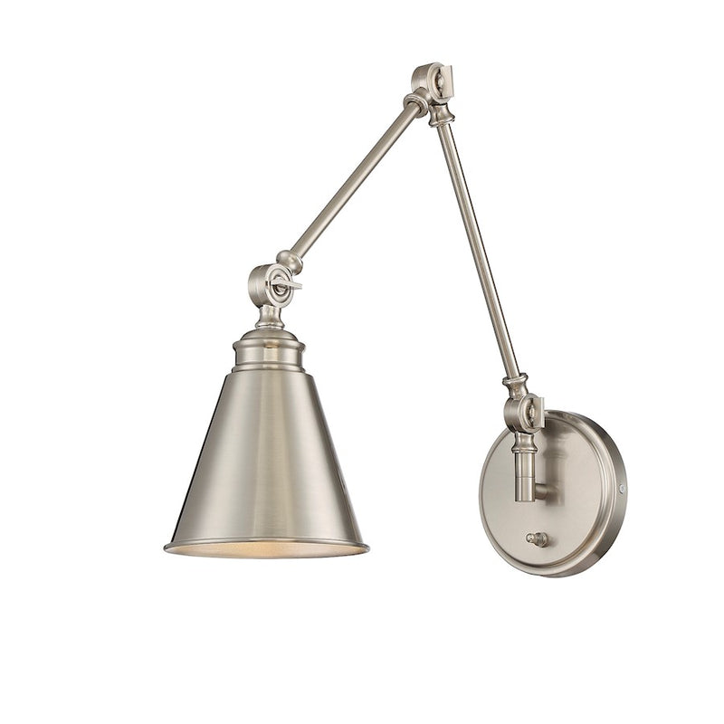 Savoy House Morland 1Lt Adjustable Wall Sconce, Nickel