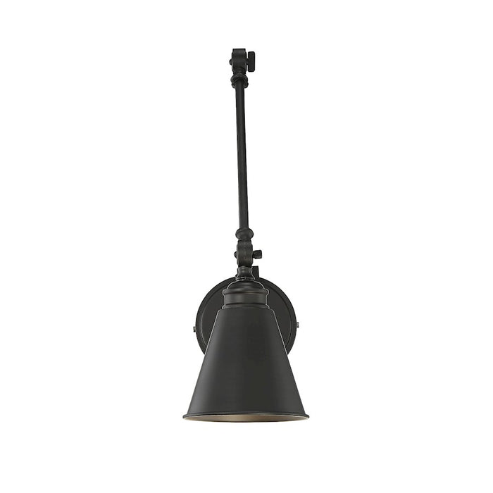 Savoy House Morland 1-Light Adjustable Wall Sconce, Matte Black