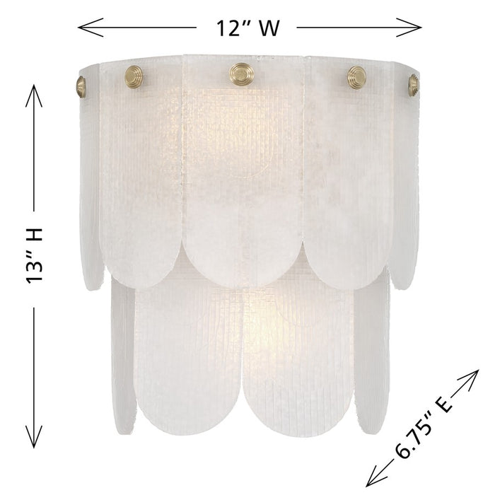 Savoy House Ashton 2 Lt Sconce, Noble Brass