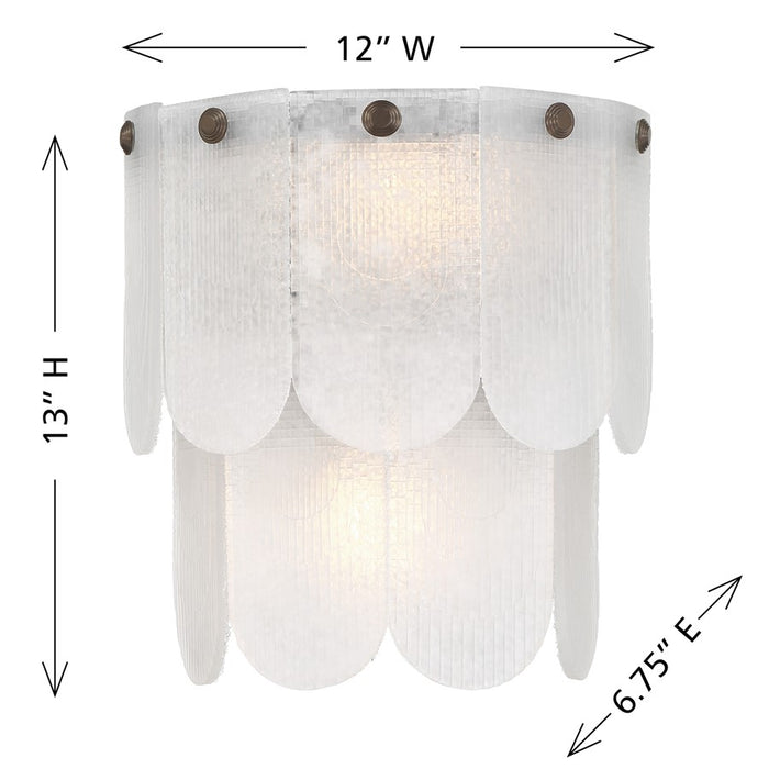 Savoy House Ashton 2 Lt Sconce, Mediterranean Bronze