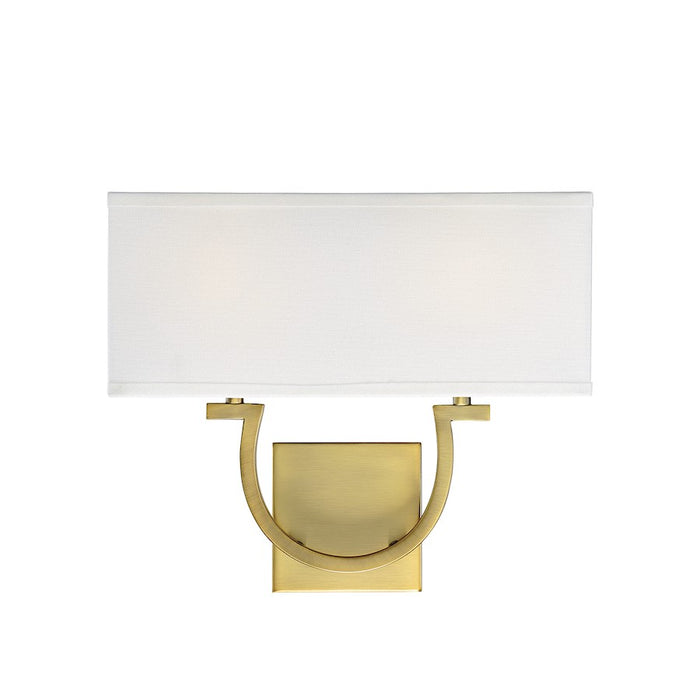 Savoy House Rhodes 2-Light Wall Sconce, Warm Brass