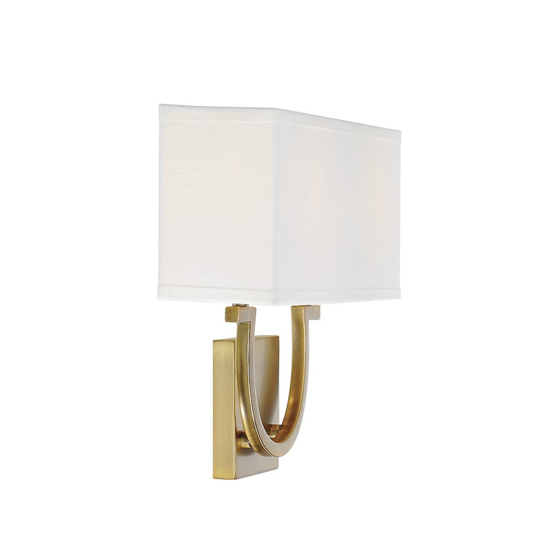 Savoy House Rhodes 2-Light Wall Sconce, Warm Brass