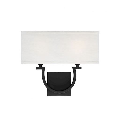 Savoy House Rhodes 2-Light Wall Sconce, Matte Black - 9-998-2-89