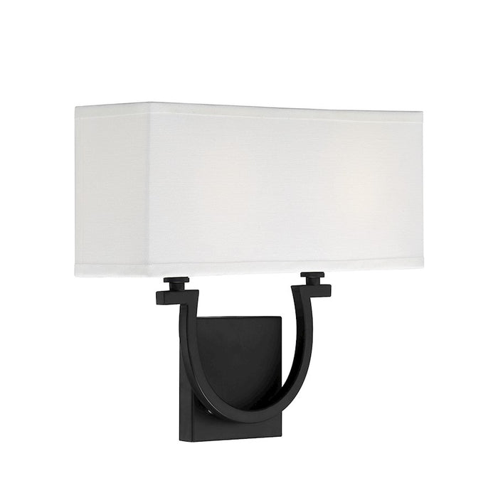 Savoy House Rhodes 2-Light Wall Sconce, Matte Black