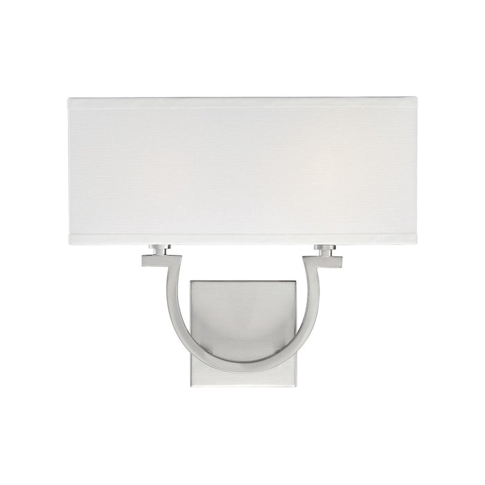 Savoy House Rhodes 2-Light Wall Sconce, Satin Nickel