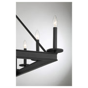 Savoy House Boylston 35in 12-Light Chandelier | Mid-Century Modern Matte Black | Dining Room & Foyer | 35 x 35 x 29 in | Model L1-2101-12-89
