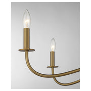 Savoy House Jasmine 42in 6-Light Chandelier | Transitional Warm Brass Metal | Dining Room & Foyer | 42 x 42 x 14 in, Rod Hung | Model L1-2220-6-322
