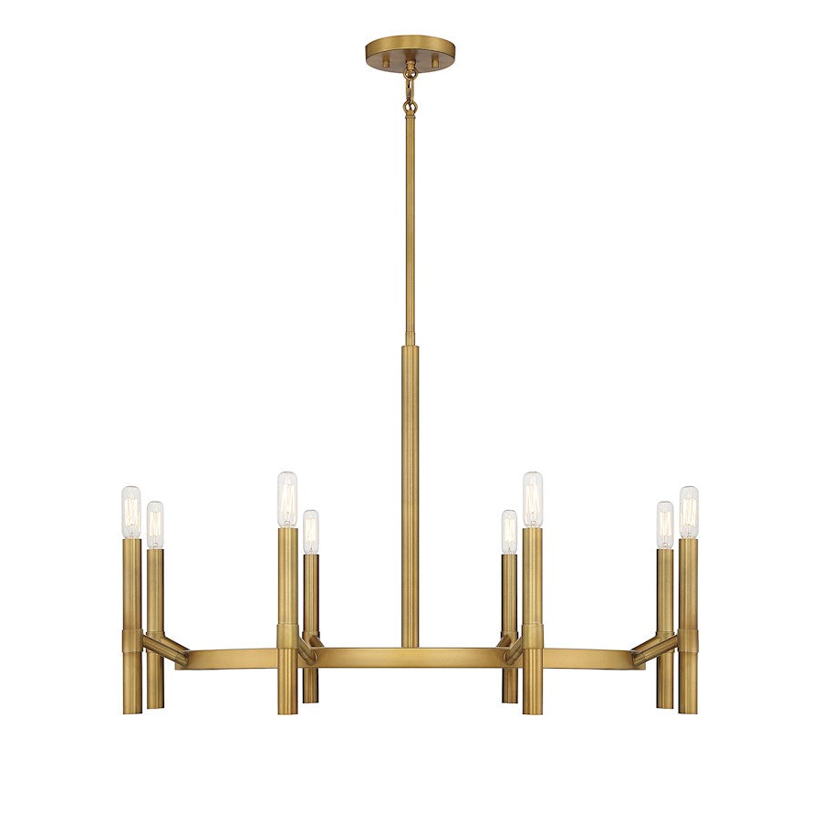 Savoy House Lighting One Padgett 8 Lt Chandelier, Brass - L1-2921-8-322