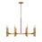 Savoy House Lighting One Padgett 8 Lt Chandelier, Brass