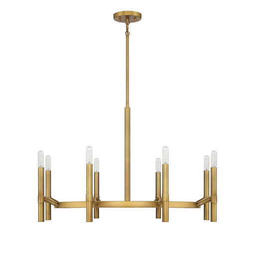 Savoy House Lighting One Padgett 8 Lt Chandelier, Brass
