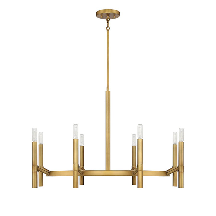 Savoy House Lighting One Padgett 8 Lt Chandelier, Brass