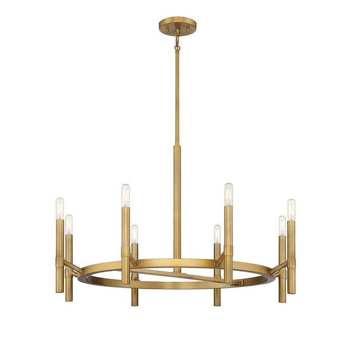 Savoy House Lighting One Padgett 8 Lt Chandelier, Brass