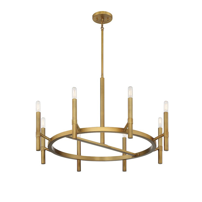 Savoy House Lighting One Padgett 8 Lt Chandelier, Brass