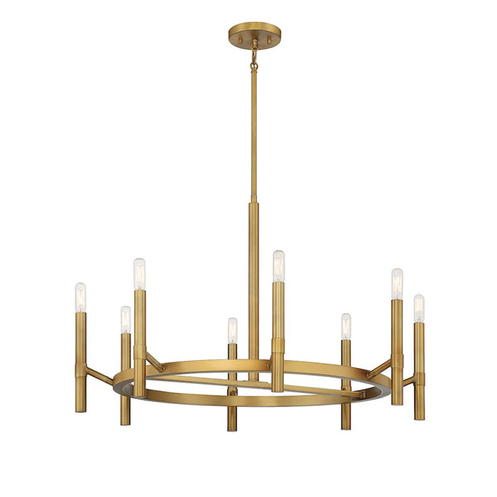 Savoy House Lighting One Padgett 8 Lt Chandelier, Brass