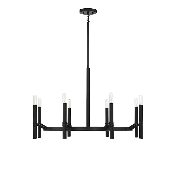 Savoy House Lighting One Padgett 8 Lt Chandelier, Black