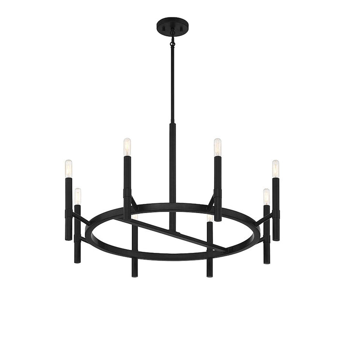 Savoy House Lighting One Padgett 8 Lt Chandelier, Black