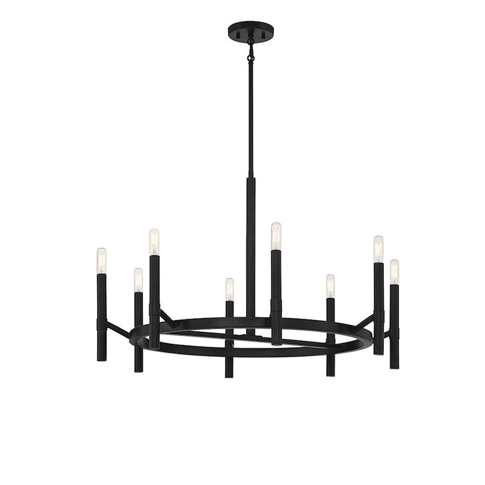 Savoy House Lighting One Padgett 8 Lt Chandelier, Black