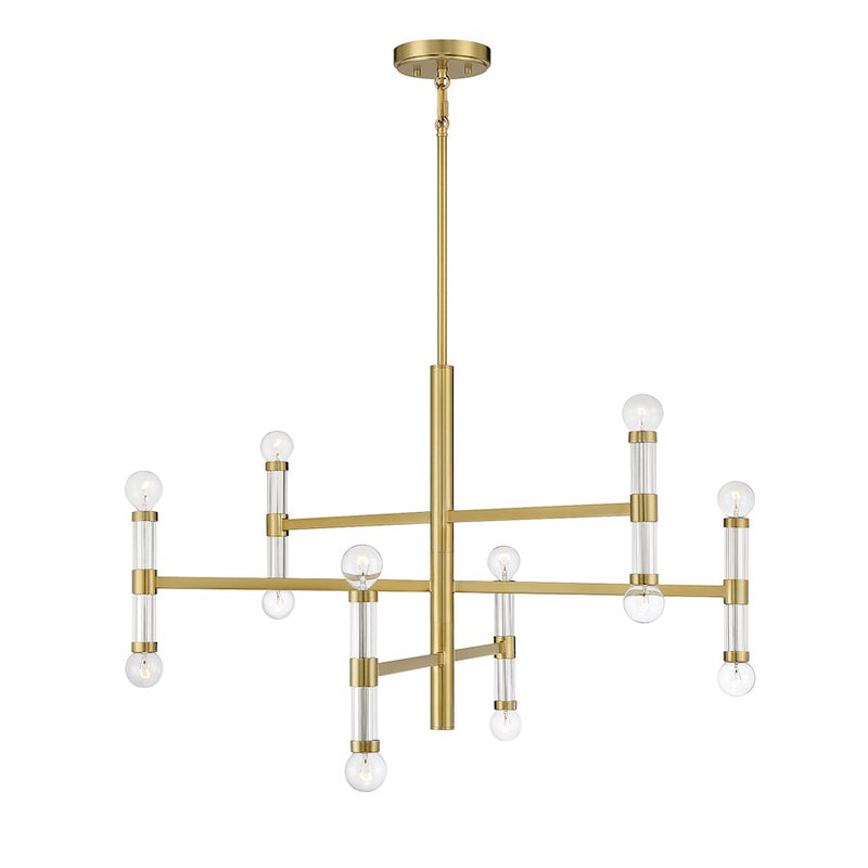 Savoy House Lighting One Kingsburg 12Lt Chandelier, Brass