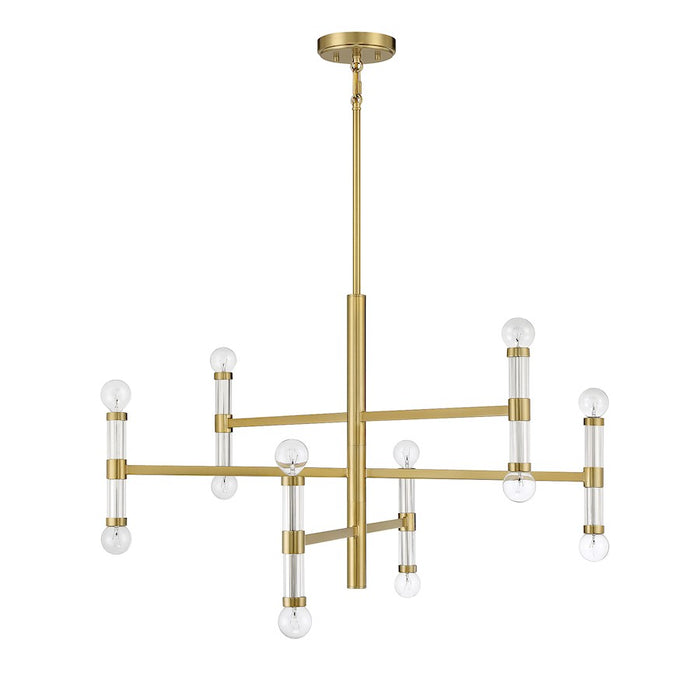 Savoy House Lighting One Kingsburg 12Lt Chandelier, Brass