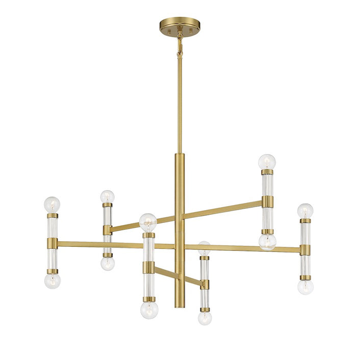 Savoy House Lighting One Kingsburg 12Lt Chandelier, Brass