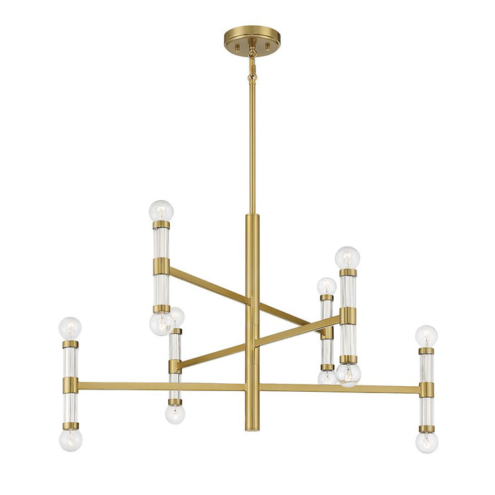 Savoy House Lighting One Kingsburg 12Lt Chandelier, Brass