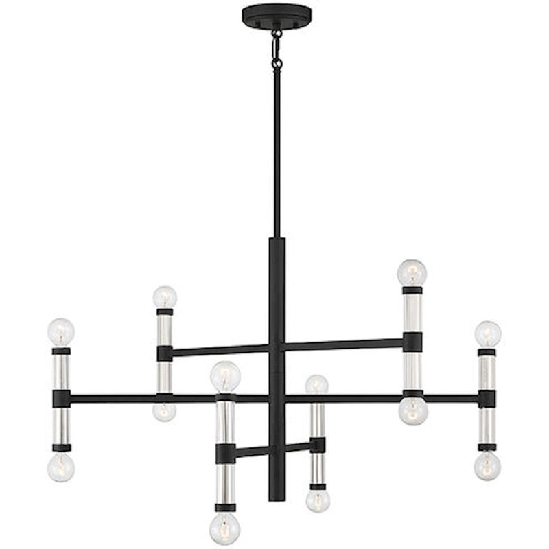 Savoy House Lighting One Kingsburg 12Lt Chandelier, Black