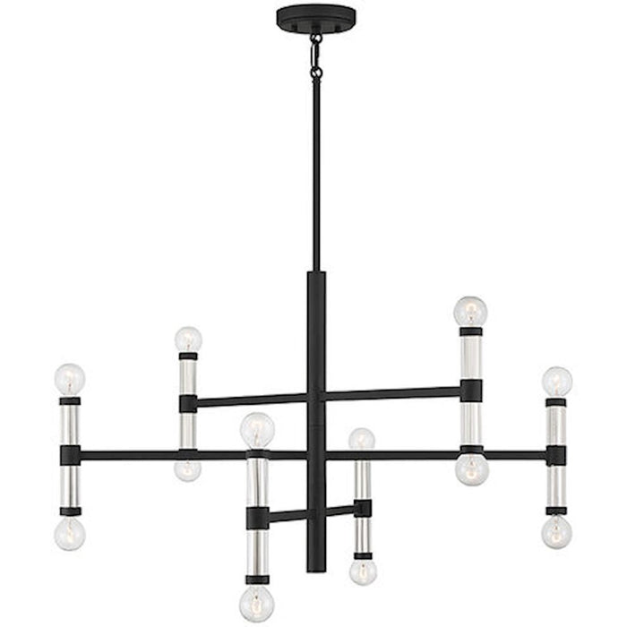 Savoy House Lighting One Kingsburg 12Lt Chandelier, Black - L1-6731-12-89