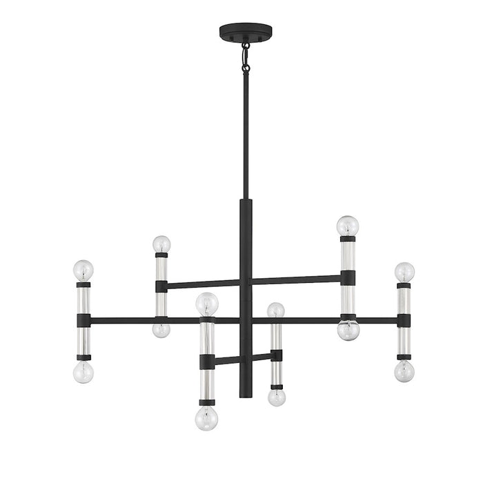 Savoy House Lighting One Kingsburg 12Lt Chandelier, Black