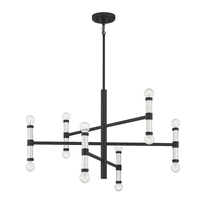 Savoy House Lighting One Kingsburg 12Lt Chandelier, Black