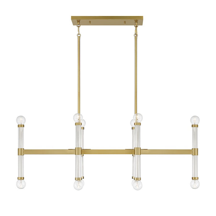 Savoy House One Kingsburg 12Lt Linear Chandelier, Brass