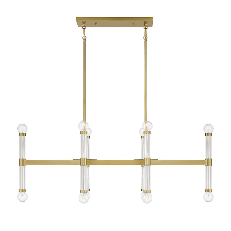 Savoy House One Kingsburg 12Lt Linear Chandelier, Brass