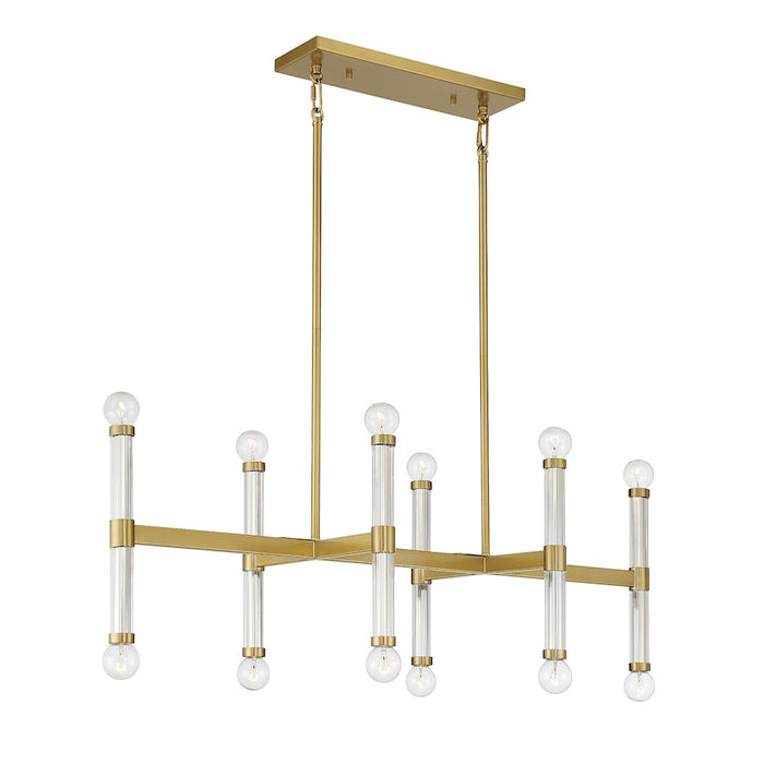 Savoy House One Kingsburg 12Lt Linear Chandelier, Brass